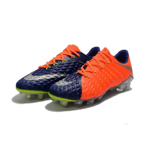 fodboldstøvler Nike HyperVenom Phantom III Elite FG - Orange Blå_8.jpg